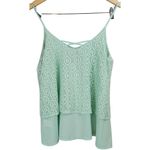 Alya ‎ Womens Small Mint Green Lace Layered Cami Spaghetti Strap Top Photo 2
