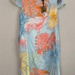 Molly Bracken NEW Flamingo Tropical Dress Pockets Resortwear Vacation Summer Photo 0