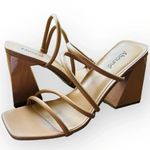 Abound  Austyn Tubular Strappy Block Heeled Sandal Tan Mocha Size 10 NEW Photo 0