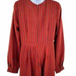 Blue Blush Striped Long Sleeve Wide Leg Jumpsuit Photo 3