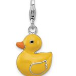 Sterling Silver Amore La Vita Enameled 3-D Duck Charm Photo 0