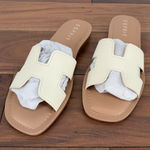 Esprit  Sandals Womens Size 7.5 M Off White Leather Leona Slide‎ Casual Slip On Photo 0