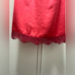 Simone Perele Lace Trim Satin Babydoll Slip Dress in Two Tone Red Small Paris Photo 10