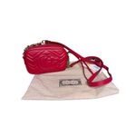 Gucci  NWT GG Matelasse Leather Mini Marmont Crossbody Bag in Red Photo 2