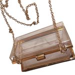 Clear and gold acrylic purse! Super cool! Gold Photo 6