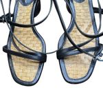 Salvatore Ferragamo  Shoes Womens Size 6 Black Leather Wedge Sandals Made‎ Italy Photo 1