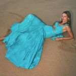 Alexis Chantalle Dress in Aqua Small New Womens Long Maxi Princess Gown Photo 9