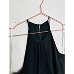 HALSTON Black Draped Asymmetrical Sleeveless Tank Top Size 6 Photo 8