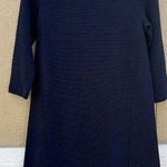 Boden Navy Blue Ribbed 3/4 Sleeve Ottoman Dress Women’s Size 6L 6 Long Photo 0