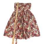 Papaya * Floral Strapless Dress Women's Size Medium Beach Summer Flared Photo 7