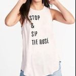 Old Navy  Swing Tank Top Stop & Sip the Rose Light Pink Photo 0