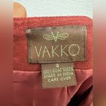 Vakko Medium 90s Boho Deep Strawberry Red Suede Midi Size 6/8 mermaid skirt Photo 4