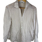 ZARA  Women's Striped Button Down Shirt Long Sleeve Classic Fit Button Cuff Work Photo 0