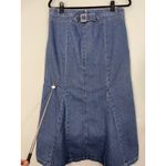 Christopher & Banks Classic Blue Denim Maxi Skirt with Belt Loops and Button Closure size 10 Photo 2