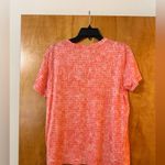 Michael Kors  Love Peace MK T-Shirt Button Shoulder Detail Grapefruit NWT Large Photo 9