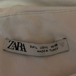 ZARA  Women's White Sleeveless High Neck Cami Camisole Bodysuit Tank Top Size L Photo 2