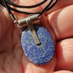 Sterling Silver Lapis Lazuli Pendant Necklace Photo 5