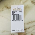 Michael Kors  Hutton Solid Bronze Genuine Leather Hobo Bag Photo 11