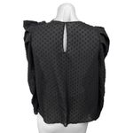 ZARA Women's Black Bow Tie Long Puff Sleeve 3D Semi Sheer Blouse Top Size S Photo 1