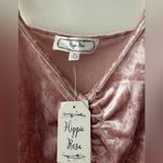 Hippie Rose NEW!!  Juniors' Ruched Tie-Hem Camisole Pink Velvet Photo 4