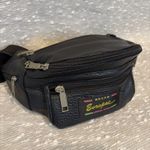 VINTAGE Leather Europac Body Bag‎ Fanny Pack 80s Black Photo 5