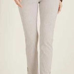 Chico's  Women's 4R US 20 Beige Striped Classic‎ Fit Pants Career Casual Photo 0