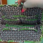 Vera Bradley Green and White Floral Cupcakes Shoulder Bag Photo 4
