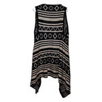 Win‎ Win Women's Printed Long Sweater Vest Black Cream Size L/XL Size L Photo 1