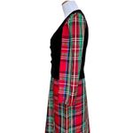 Vintage Prairie Goth? Black Velvet & Red Plaid Two Piece Maxi Skirt And Jacket S Photo 3