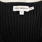 Good American Rib Knit Tie Waist Midi Dress Photo 4
