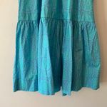 Gretchen Scott Blue Viviers Tiered Maxi Dress Short Sleeve Flowy Cotton Small Photo 4