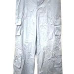BP Cargo Pants Twill Fabric Wide Leg Multiple Pockets Light Blue W Medium NWOT Photo 4