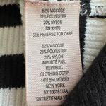 Philosophy : Mock Neck Black and White Color blocked Stripped Sweater Photo 5