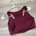 Year of Ours Sports Bra night track zip womens Burgundy (small) Red Photo 3