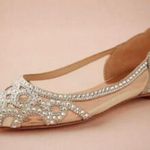 Badgley Mischka Crystal Pointed Toe Flats, Size 8W NEW w/o Box Retail $235 Photo 0