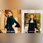 Huhot Velvet Dark Hunter Green 3/4 Bell
Sleeve Shrug Size L Photo 1