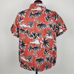 Tahari  100% Linen Button Down Shirt Short Sleeve Hawaiian Top Size L Photo 3