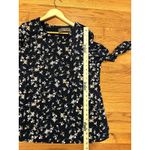 J Jill 100% Pima Cotton Crew Neck Long Sleeve Tee Shirt Floral Navy Retail $44 Blue Size M Photo 4
