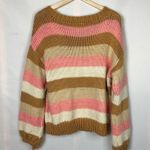 By Together Boutique Striped Crew Neck Sweater M Photo 1