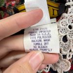 Vintage Breli II Dress Navy Blue Red Floral Size M Lace Collar Midi Belt Pleated Size M Photo 6