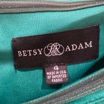 Betsy and Adam  Green Off Shoulder Ruched Scuba
Ruffle Dress NWT Size 4 Photo 3