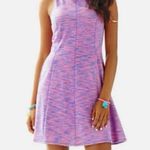 Lilly Pulitzer  Small Cove Flamingo Pink Space Dye Runaround Stretch Dress Mini Photo 0