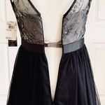 AQUA  Dress Black Lace Mesh Tulle Sleeveless Formal Party Wedding Mini Size 2 Photo 5