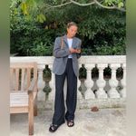 Djerf Avenue  Favorite Tailored High Waisted Straight Leg Pants Black Sz XXL Photo 1