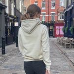 Brandy Melville Christy Zip Up Cream Hoodie one size Photo 2