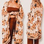 Talisman Twilight fall Flowy earthy boho Floral Cape Kimono cottage Cardigan White Size undefined Photo 1
