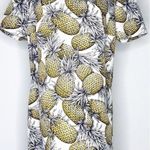 Lyn Devon Audrey Pineapple Print Shift Dress Size 8 | Tropical Vacation Style Tan Photo 1