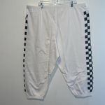 NWT Ascot and Hart White and Black Checkered Crop Sweatpants With Drawstring AA2 Size XXL Photo 1