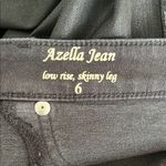 Elie Tahari  Black Waxed Coat Azella Low Rise Skinny Leg Jeans - Size 6 Photo 2