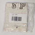 PINK - Victoria's Secret VS PINK Logo Cotton Straight-Neck Bralette / Natural Heather / Size L - 26852761 Photo 5